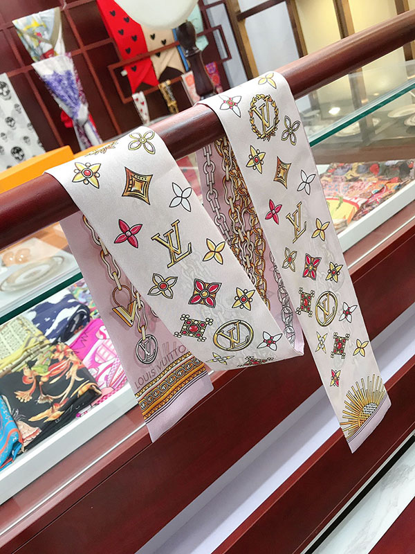 120x8cm Chains Prints Handbag Ribbon Scarf Neck Bow WJ-987039