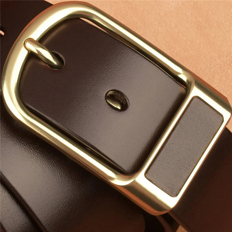 Business Casual PU Leather Square Buckle Cowboy Waistband Belt