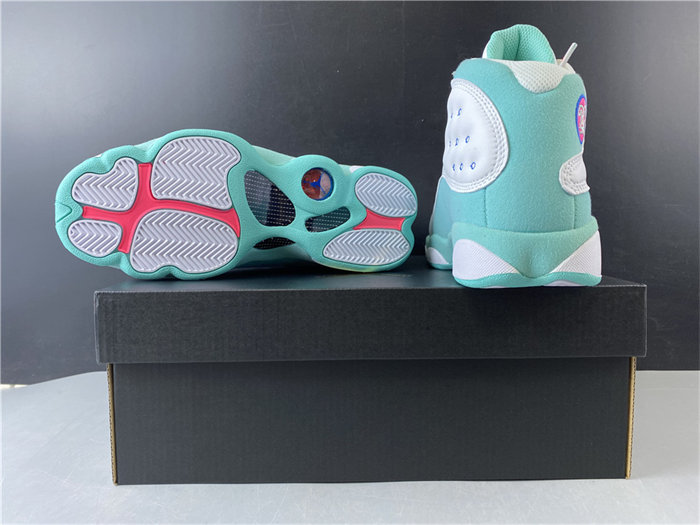 JRD 13 Retro White Soar Green Pink 439358-100