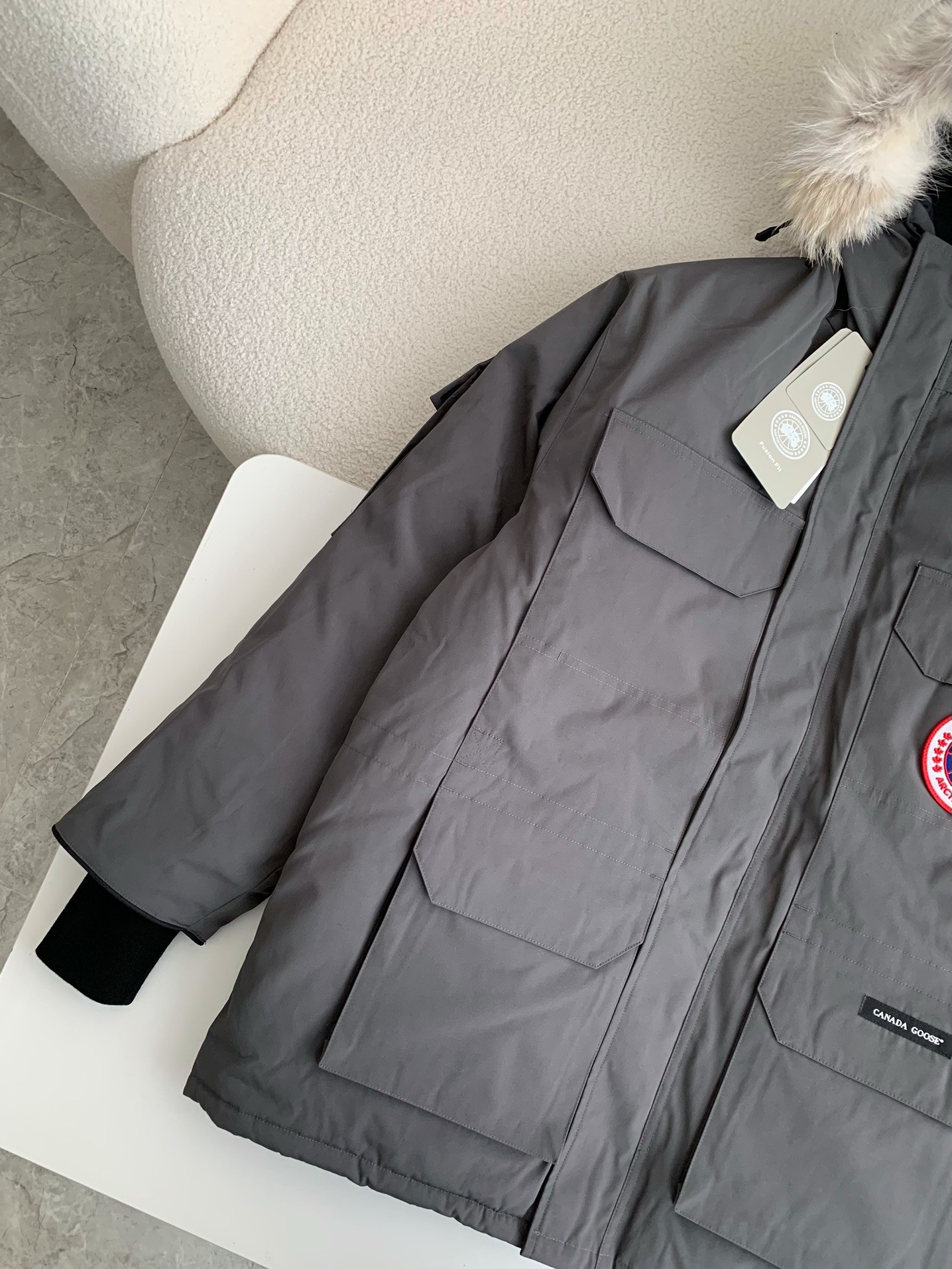 Canada G Classic expedition pure color winter hardhat Parker coat down jacket