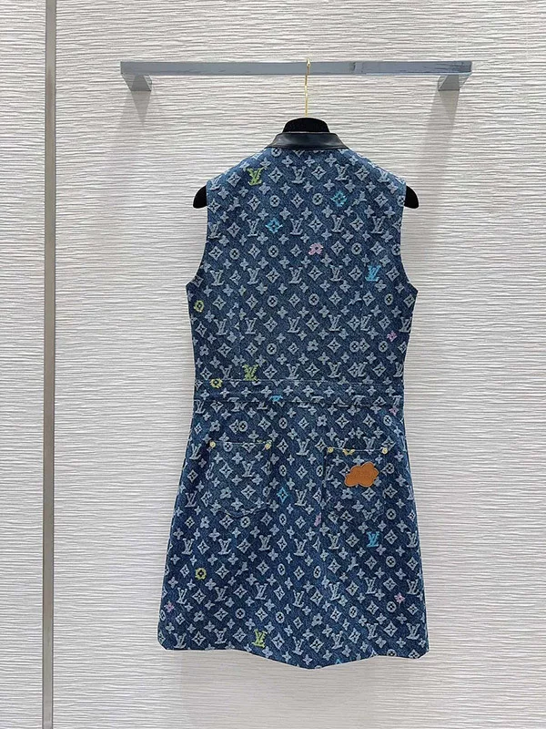 Sleeveless Denim Vest Dress QZ-93108
