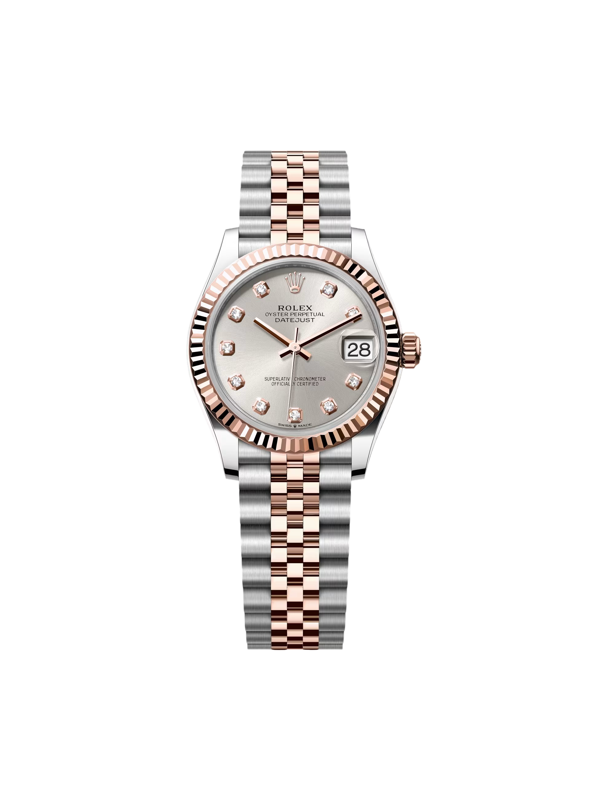 Rolex Datejust m278271-0015/0016 Silver 31mm Dial Oyster Bracelet Watch