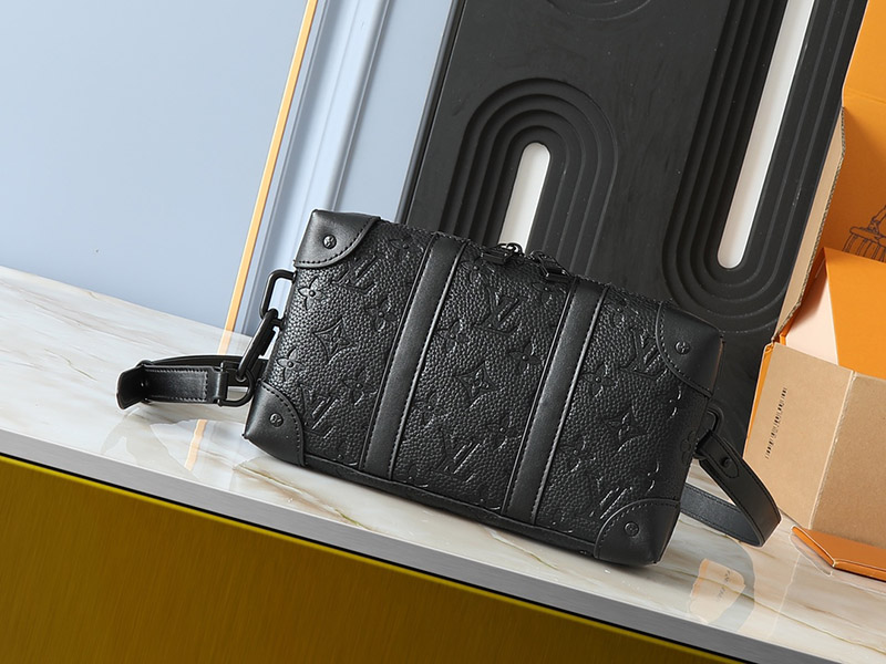 Black Prints Leather 8.9″x5.5″x2.0″ Handbag with Adjustable Strap BB-921496