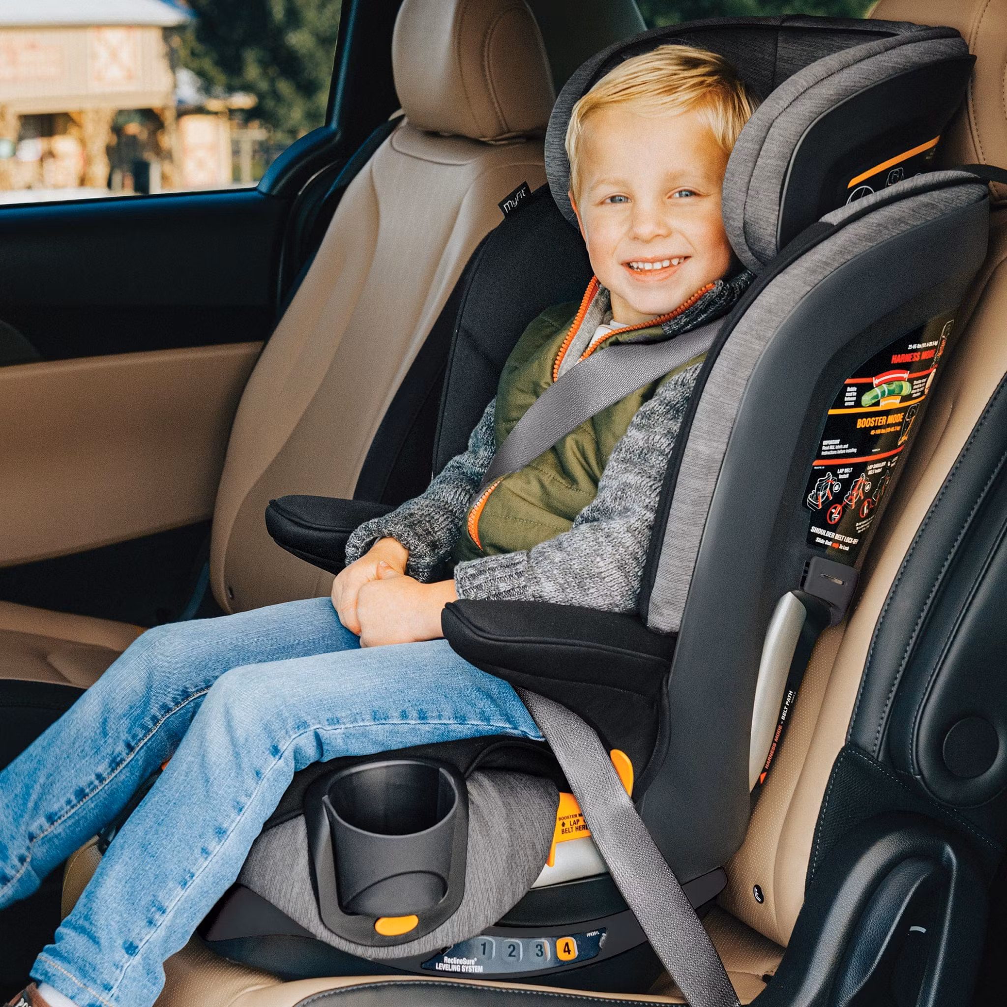 Chicco MyFit Harness Booster Car Seat - Iron