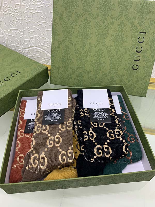 Set of 5 Pairs of Cotton Anti-bacterial Crew Socks WZ-924000193