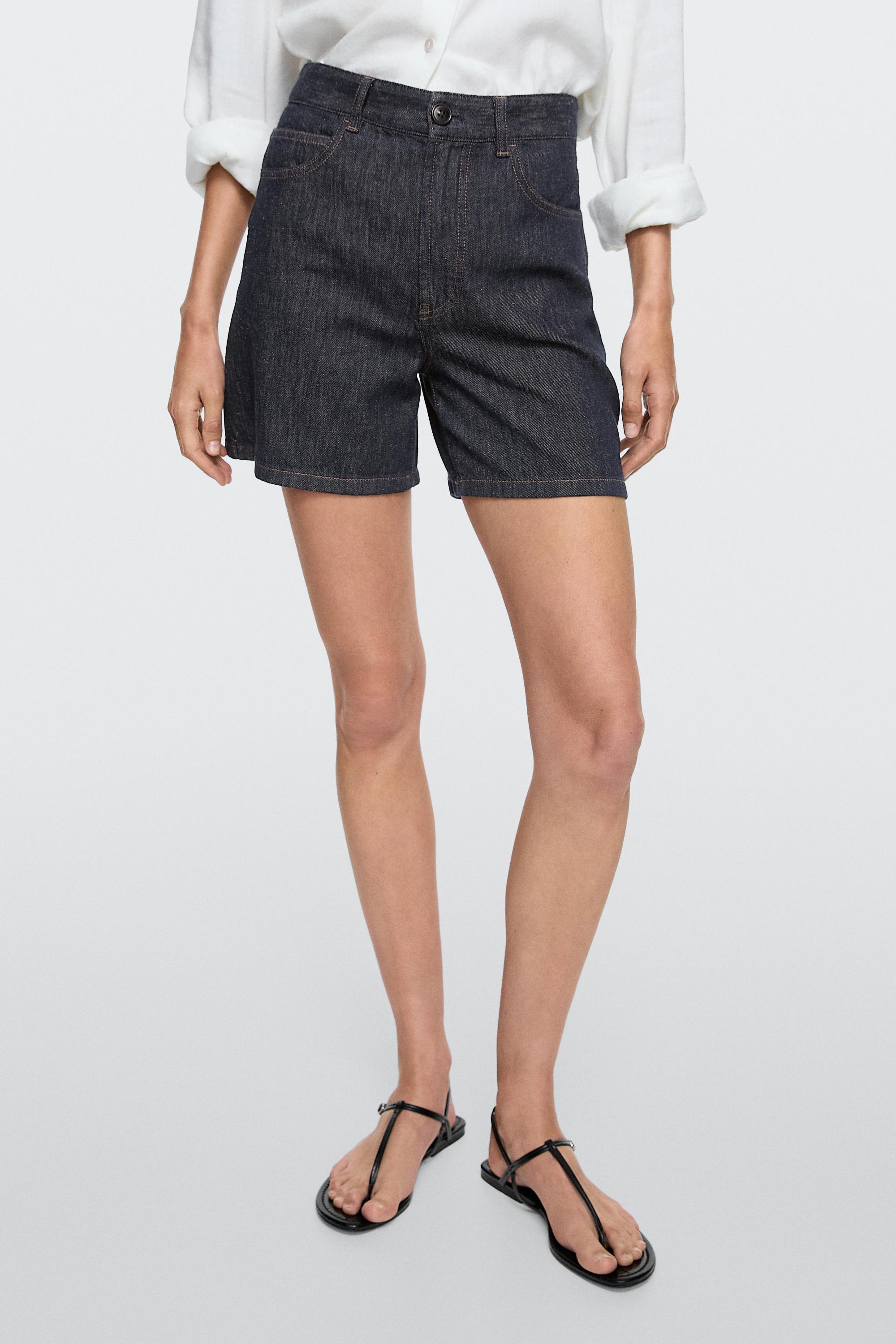 Bermuda denim tiro medio total look
