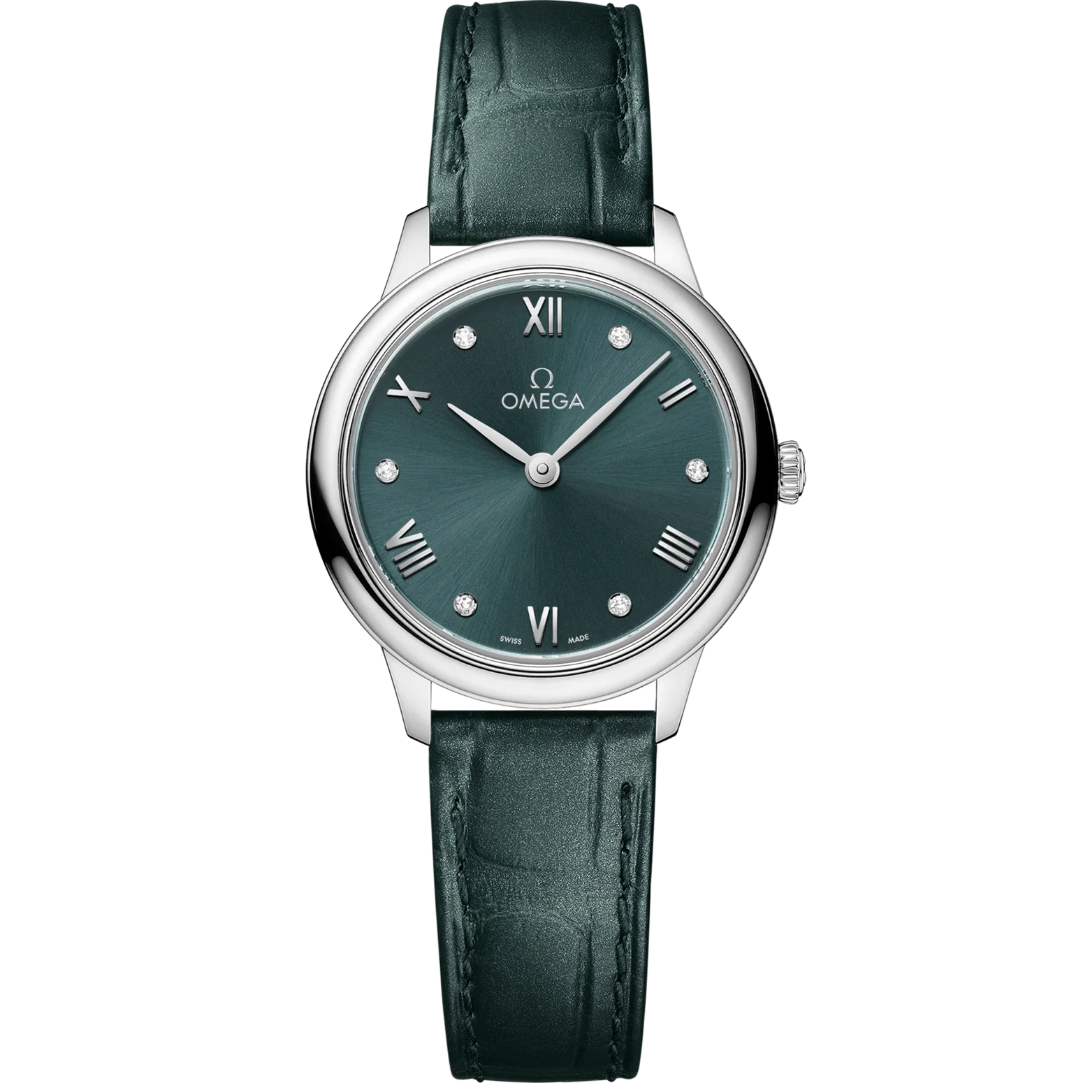 Omega De Ville Prestige 27.5 mm Green Dial Stainless Steel Strap 434.13.28.60.60.001