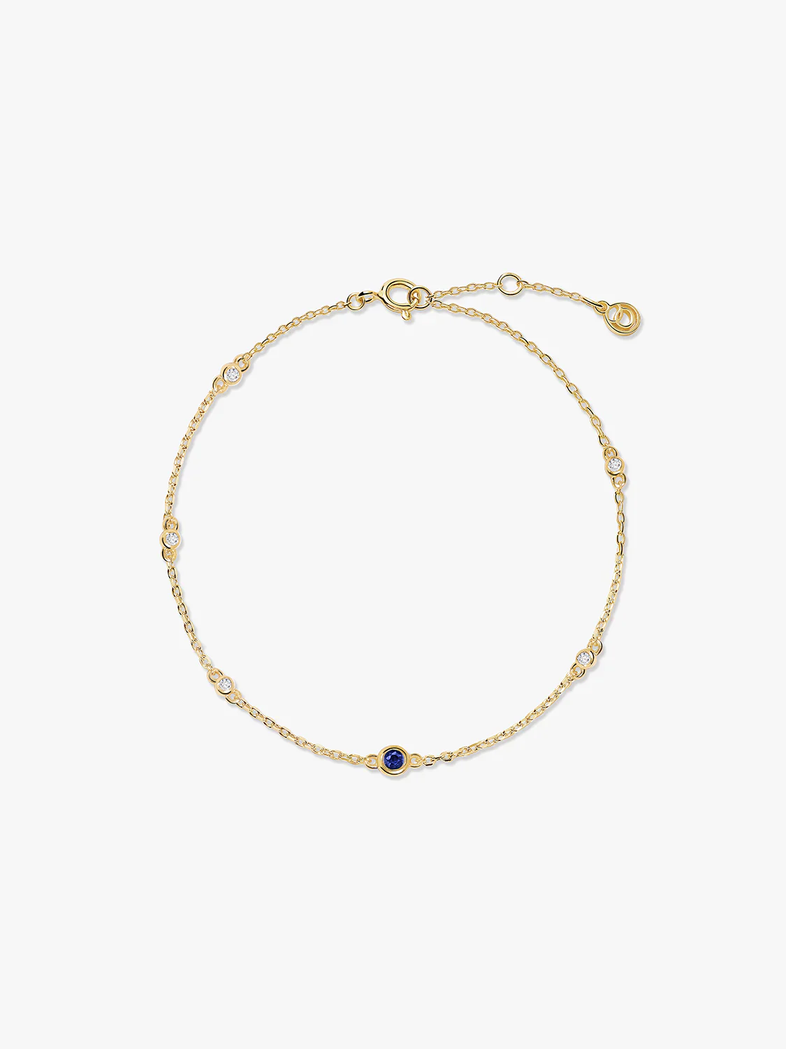 Blue Sapphire Station Bracelet