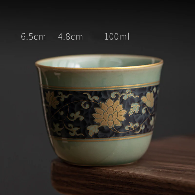 Butterfly Flower Lotus Koi Fish Plum Blossom Ceramic Teacup Kung Fu Tea Cup 100ml