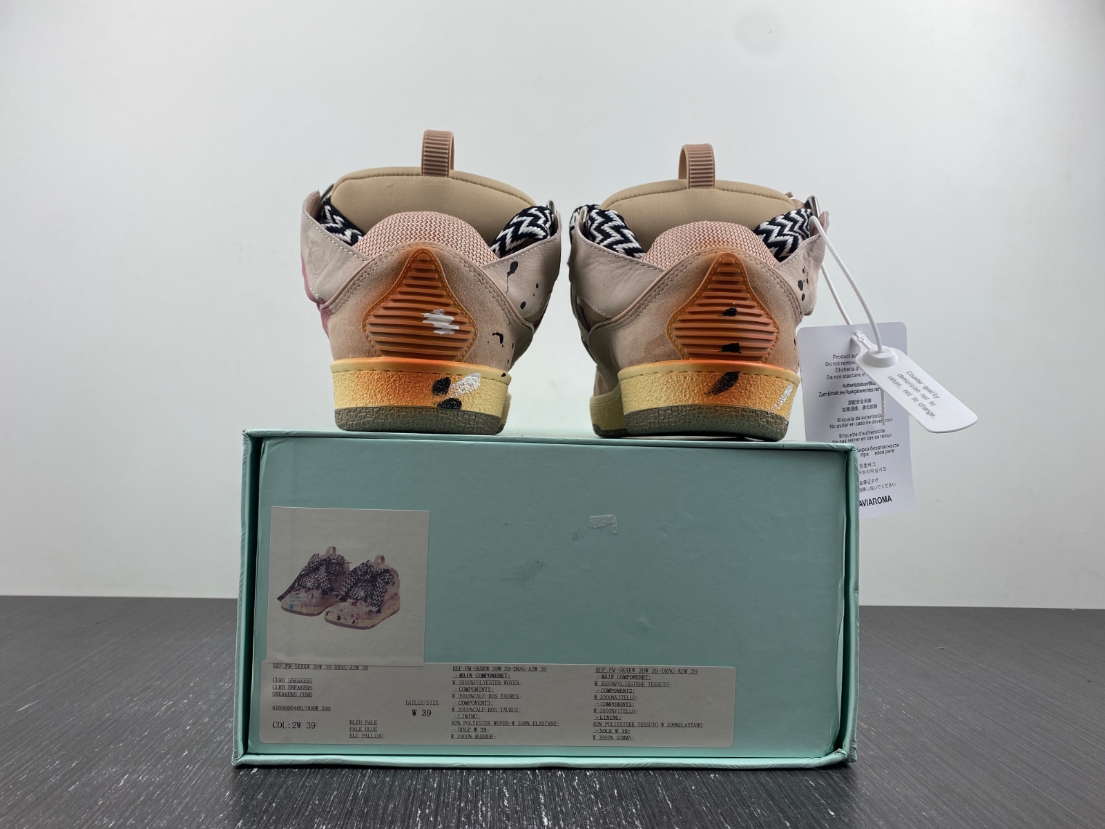 LAN Leather Curb Gallery Dept. Pale Pink Multi FW-SKDK02-DRGD-P22B5S0