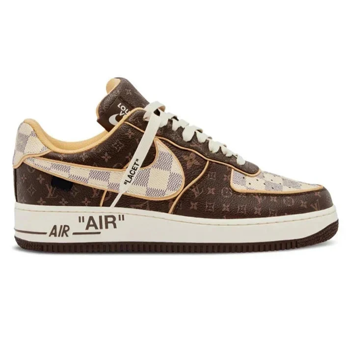 L.V x NK Air Force 1 Low 'Monogram Brown Damier Azur'