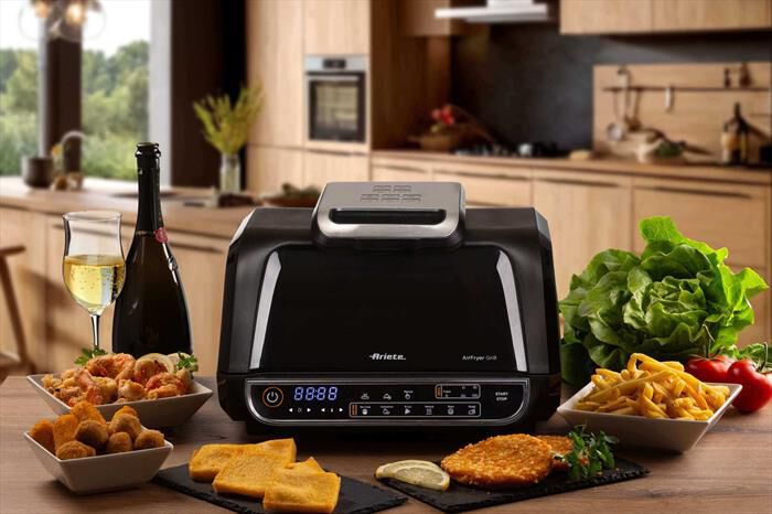 ARIETE - 4635/00 FRIGGITRICE AD ARIA E BISTECCHIERA-Black