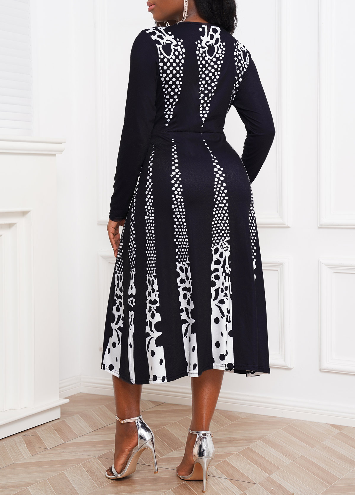 Galaxy Print Umbrella Hem Dress