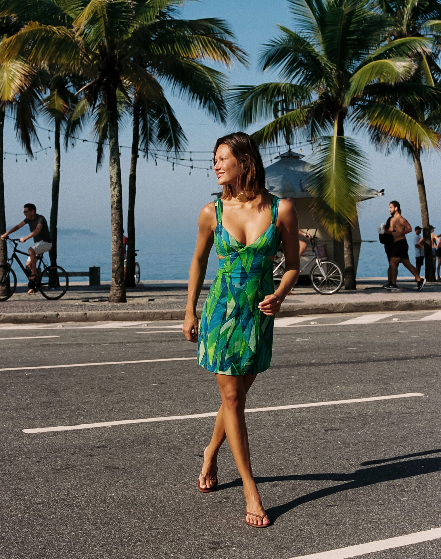 Mari Short Dress (Final Sale) - Tropics