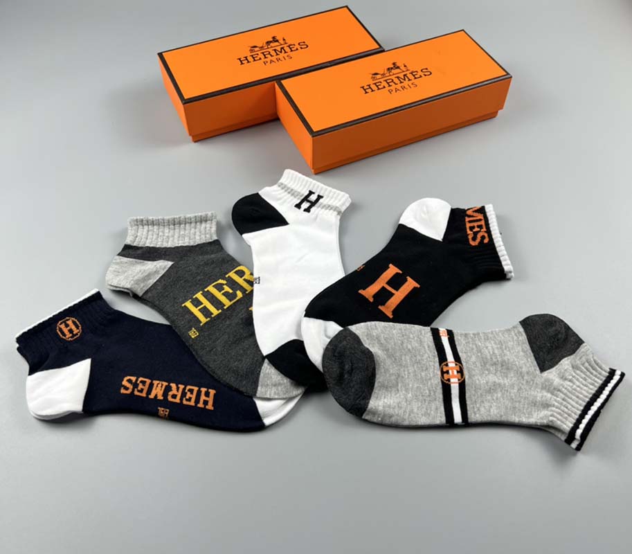 Set of 5 Pairs of Cotton sweat-absorbent Ankle Socks WZ-924000198