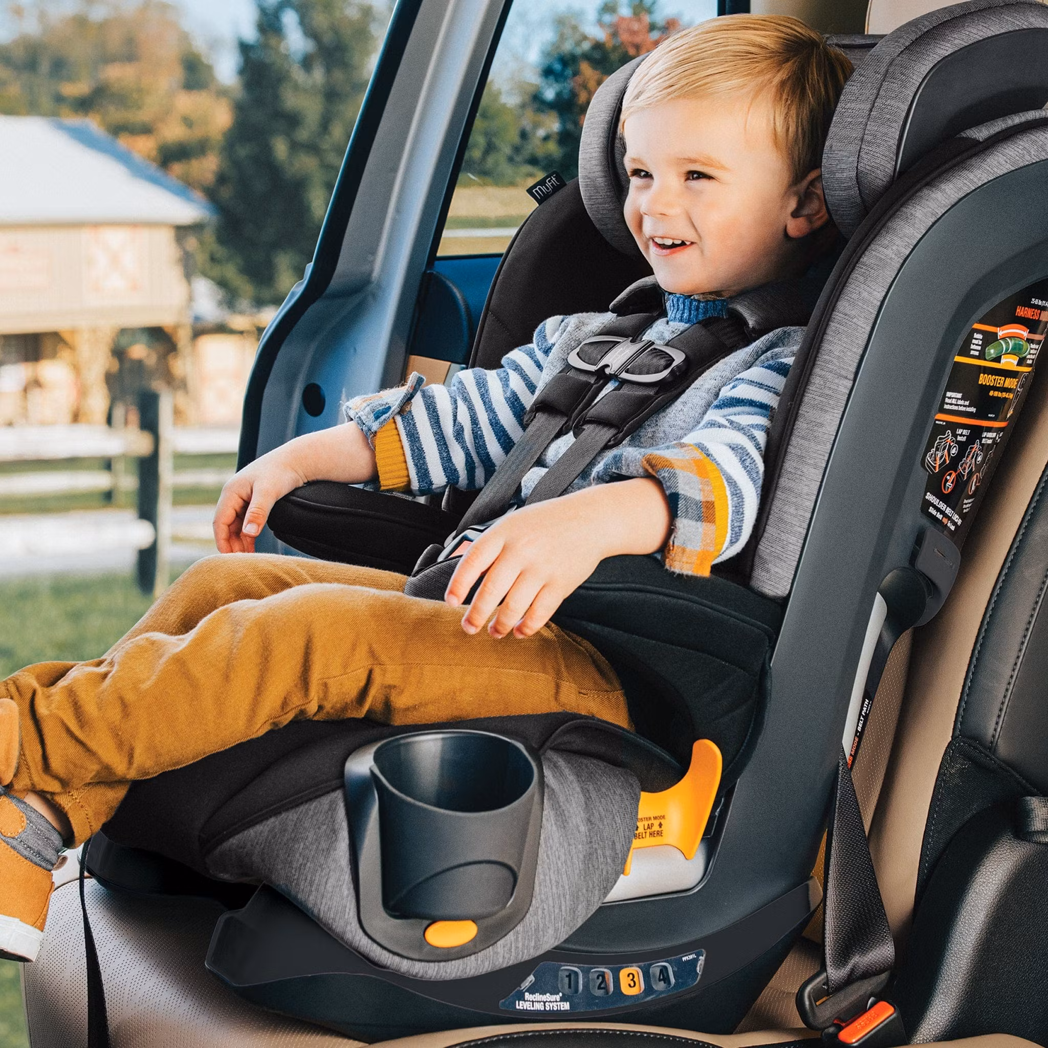 Chicco MyFit Harness Booster Car Seat - Iron