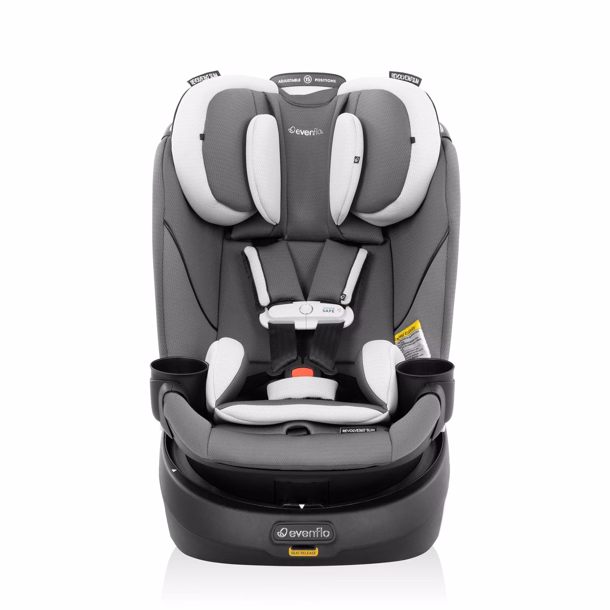 Evenflo GOLD Revolve360 Slim 2-in-1 Rotational Convertible Car Seat with SensorSafe - Pearl
