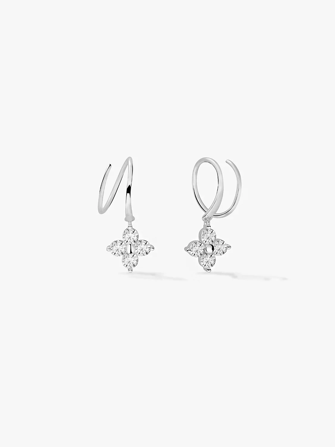 Sapphire Cluster Double Hoops