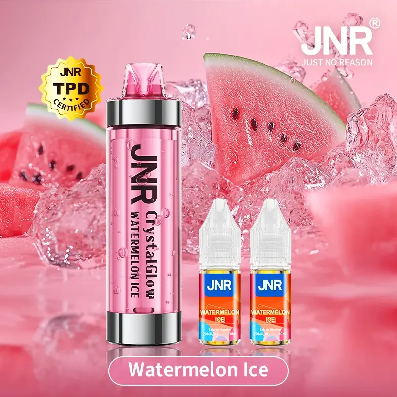 JNR Crystal Glow 33K Puffs - Kit Pod Remplissable et Rechargeable - Vape Grok