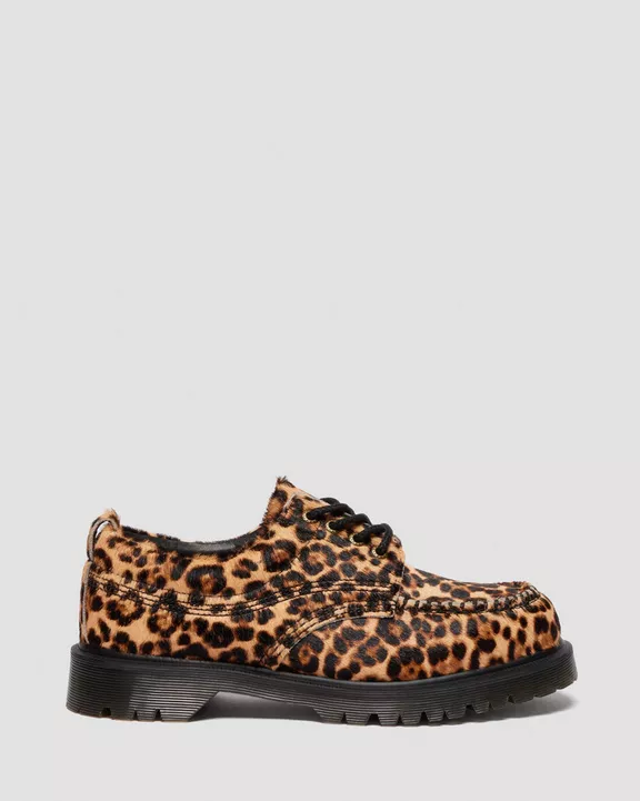 LOWELL LEOPARD PRINT MOC TOE SHOES