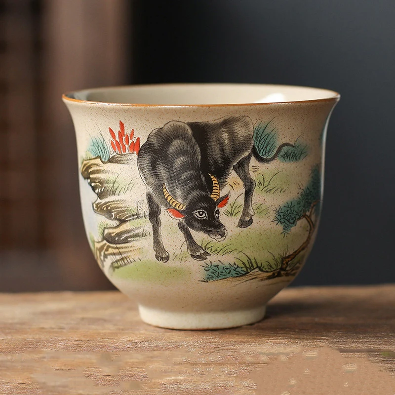 12 Chinese Zodiac Ceramic Teacup Kung Fu Tea Cup 130ml