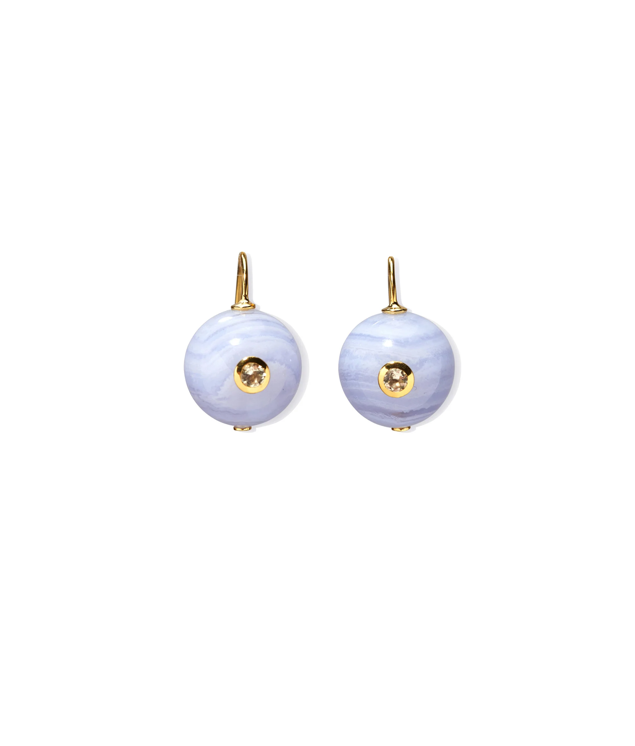 Comet Earrings in Blue Agate