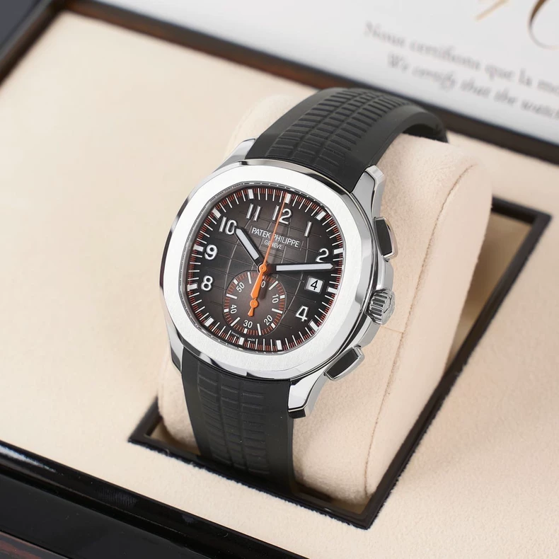 Patek Philippe Aquanaut Black Dial Automatic Men’s Chronograph Watch 5968A-001