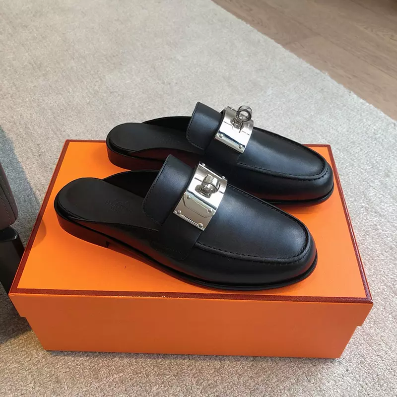 Fashion High Quality Real Leather Slippers LX-872306