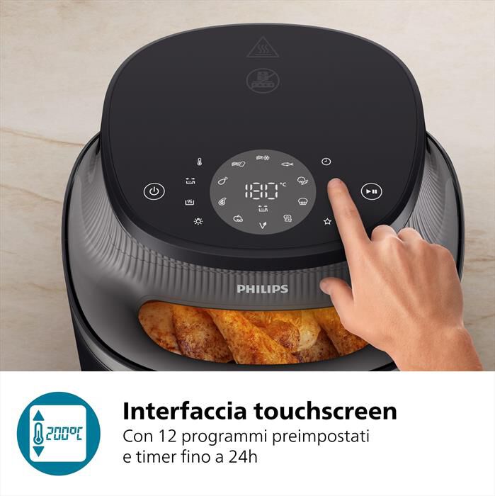 PHILIPS - Friggitrice ad aria AIRFRYER SERIE 3000 NA342/00-Nero