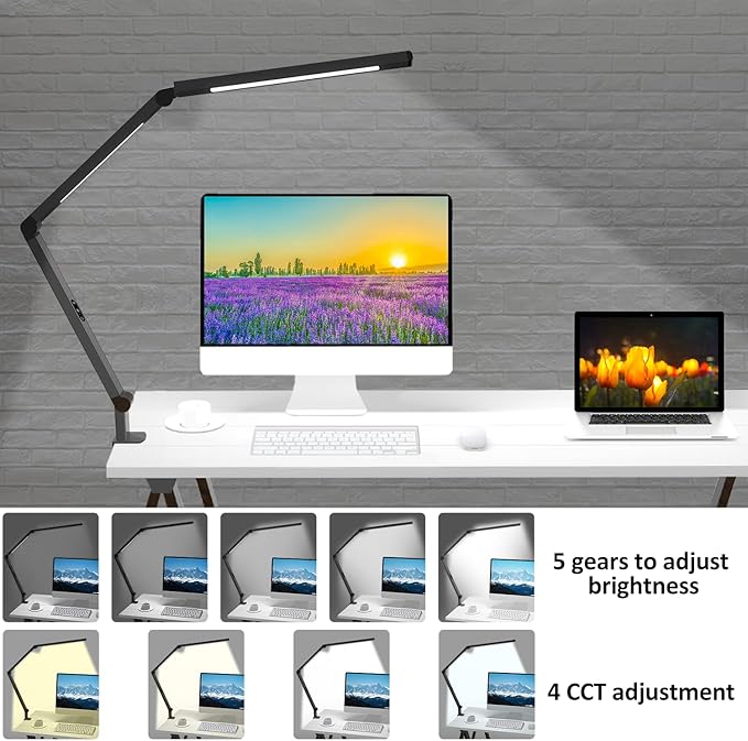 LUMIGROVE LED Desk Lamp with Clamp