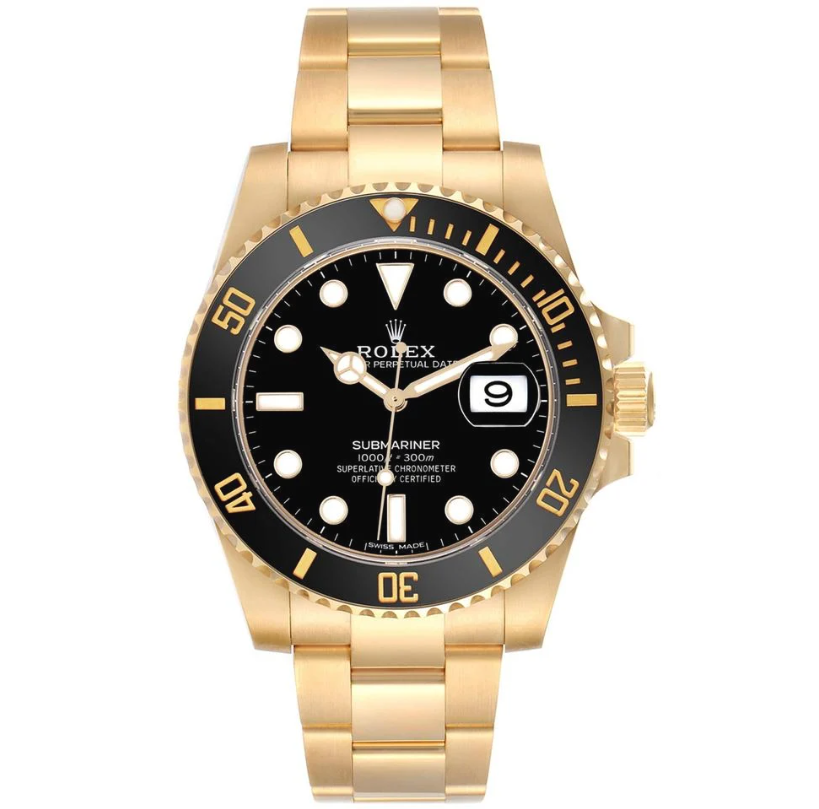 Rolex 116618LN Submariner Date 40mm Black Dial 18k yellow gold