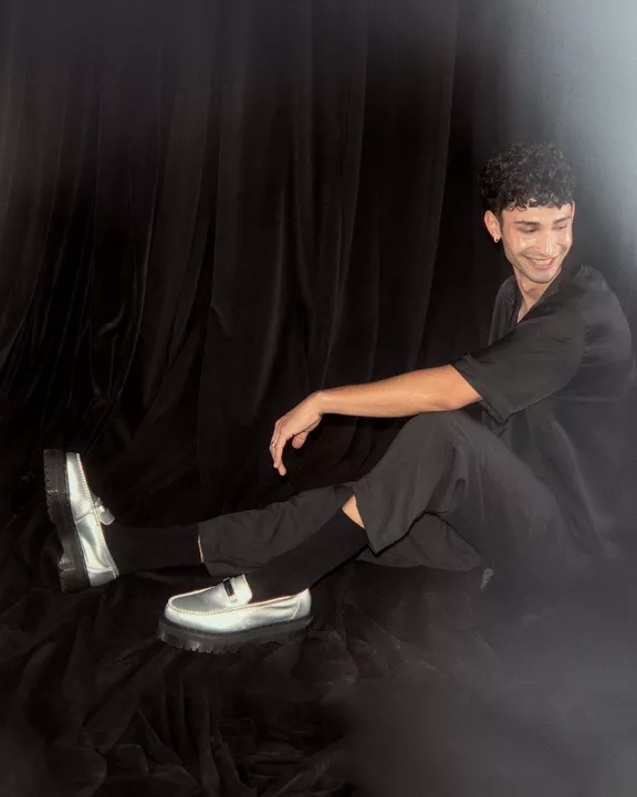 Penton II Quad Metallic Leather Loafers