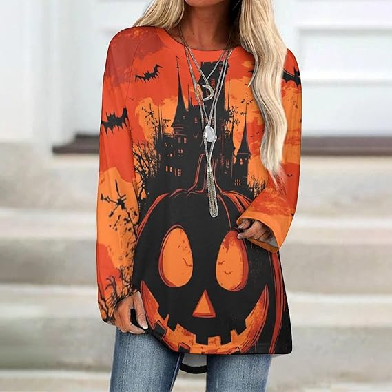 AERLEN Womens Halloween Crewneck Sweatshirts
