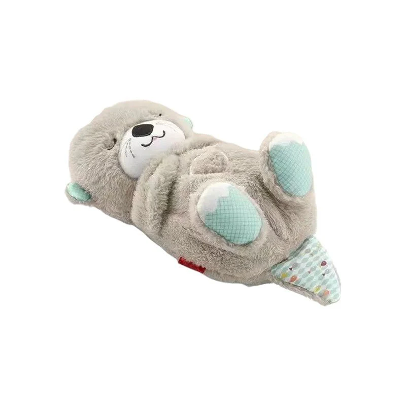 Breathing Otter Plush with Nightlight and Sounds Baby Sleep Aid Toy