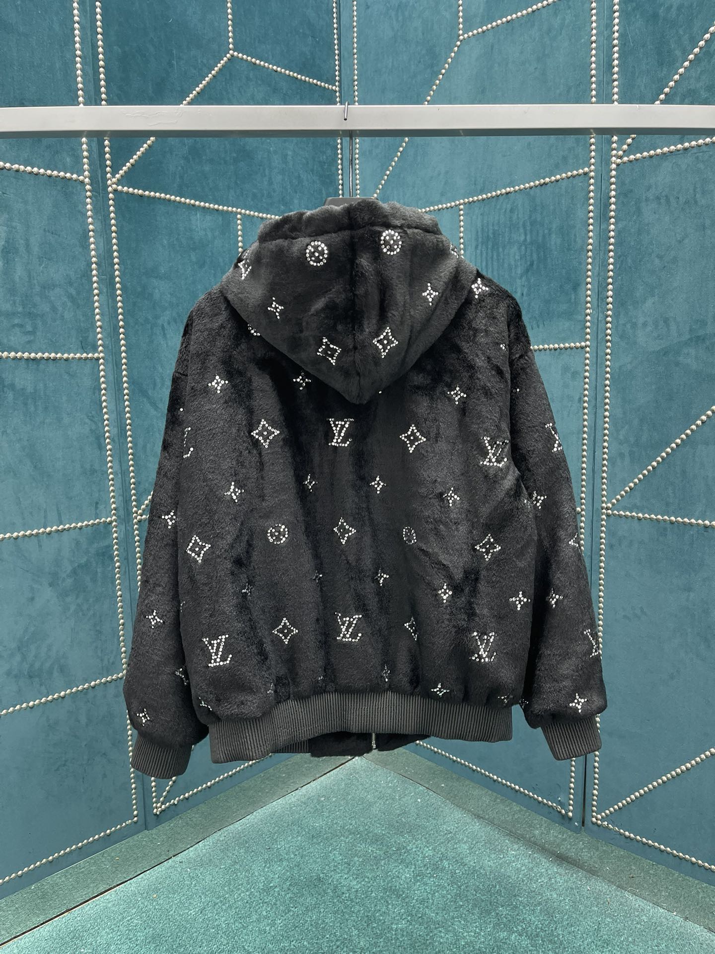 LV Sequin Hooded Jacket 2025