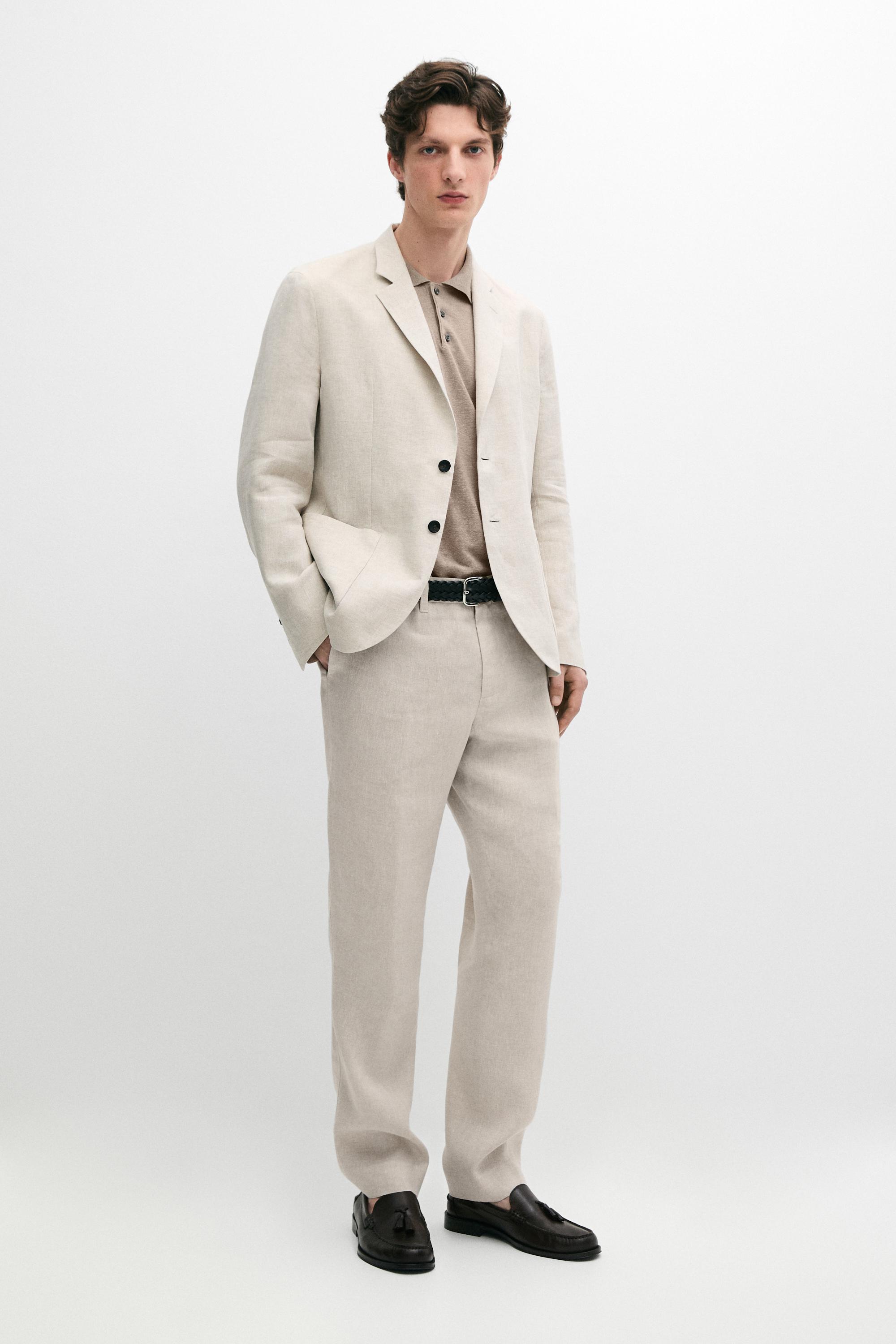 Pantalón traje lino