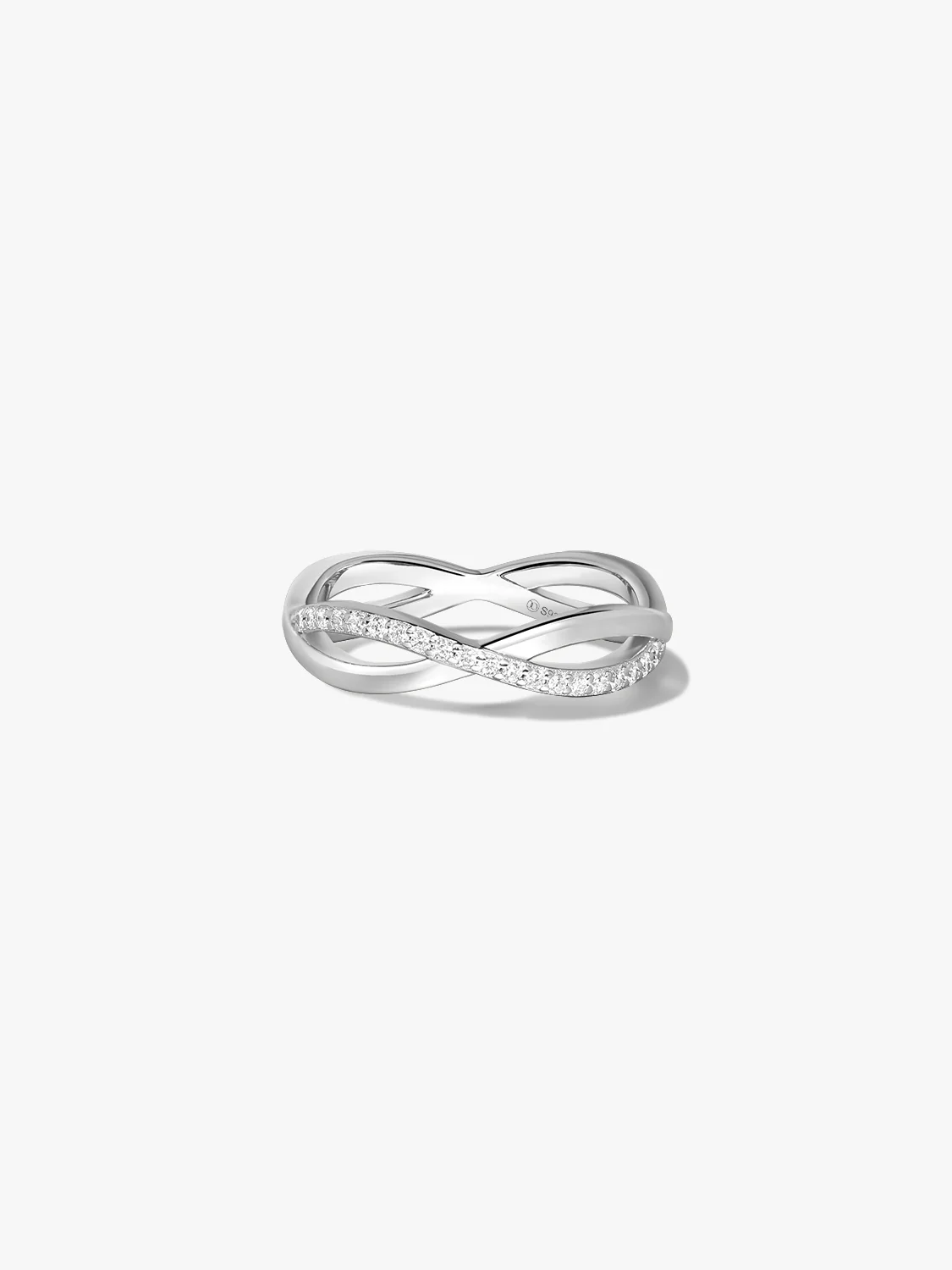 Silver Interweaving Infinity Ring