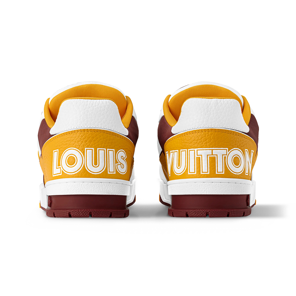LV  Trainer Yellow Velcro Strap Sneaker