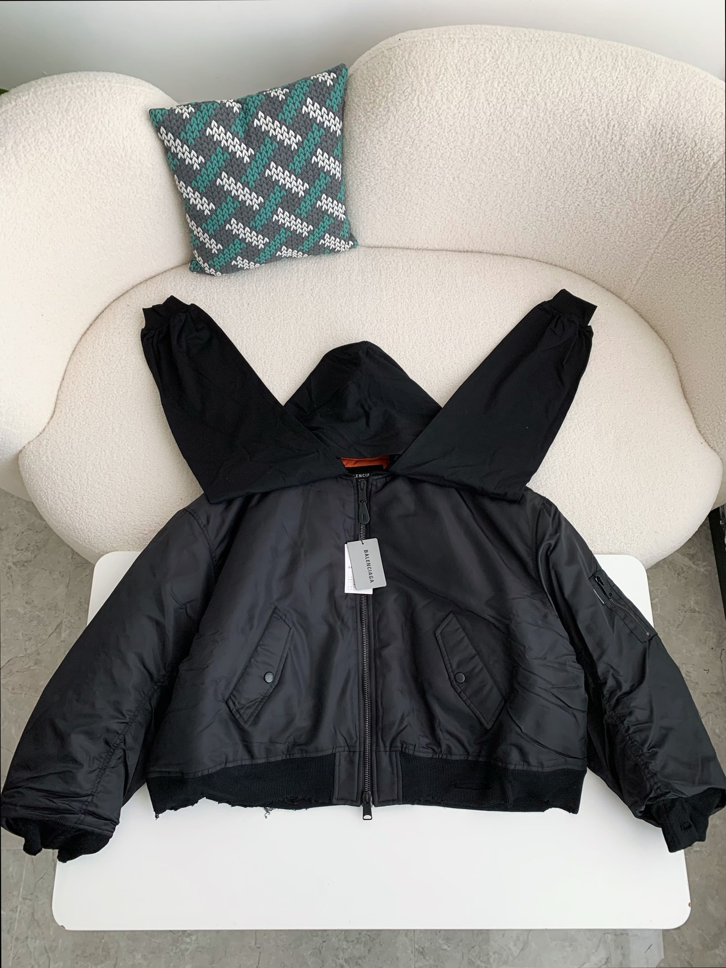 BLCG Plain color zipper long-sleeve jacket