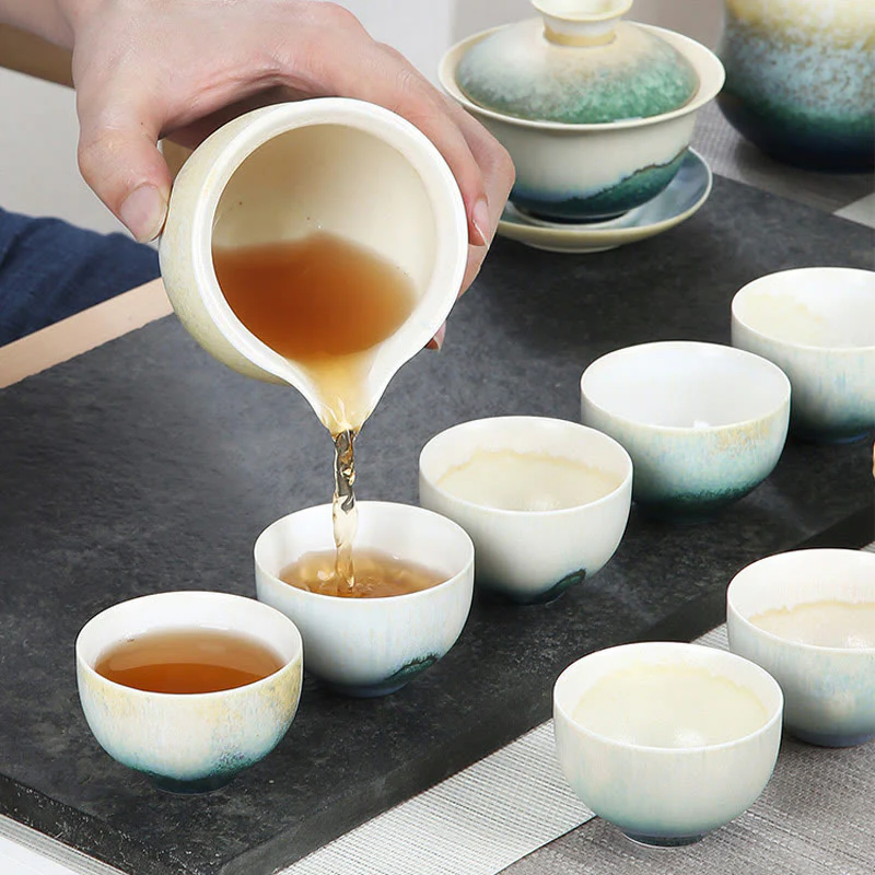 Creative Green Ceramic Teacup Kung Fu Tea Cups