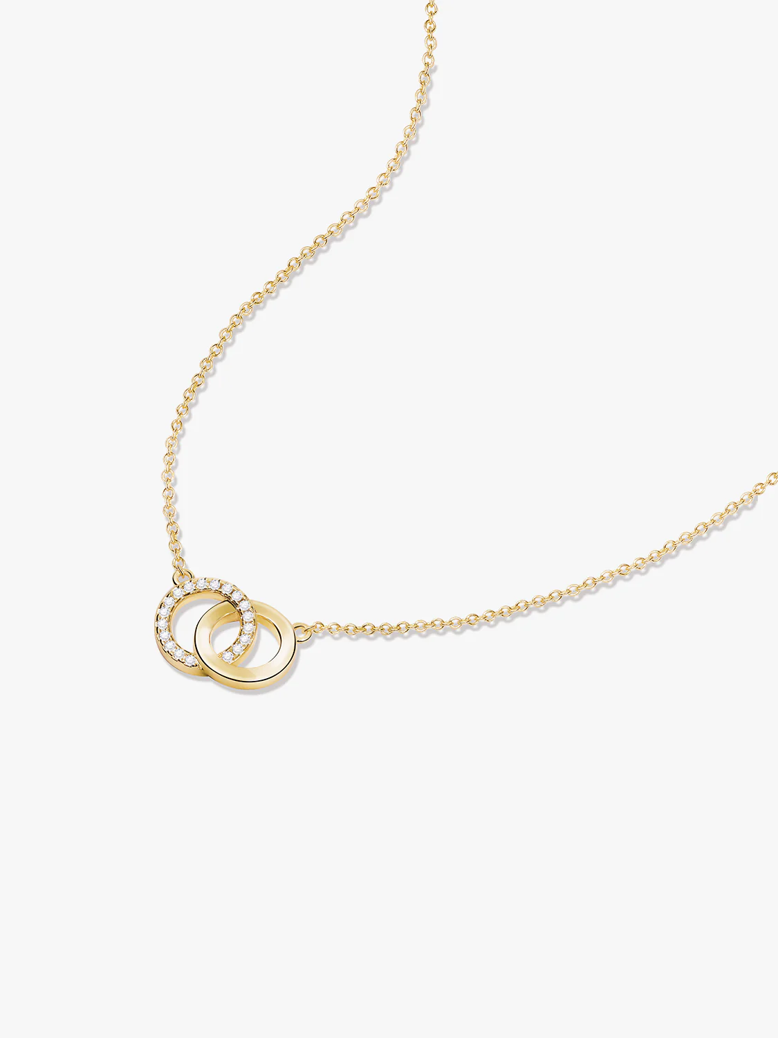 Pave Double Circle Necklace