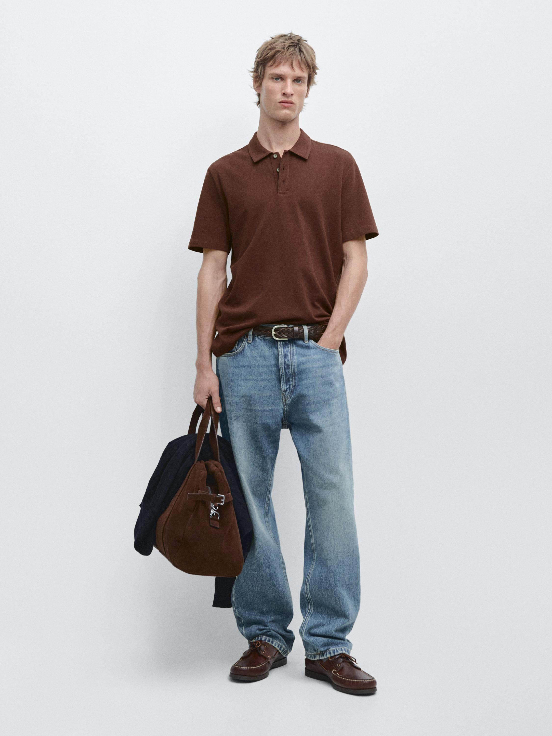 Polo micro estructura mezcla algodón