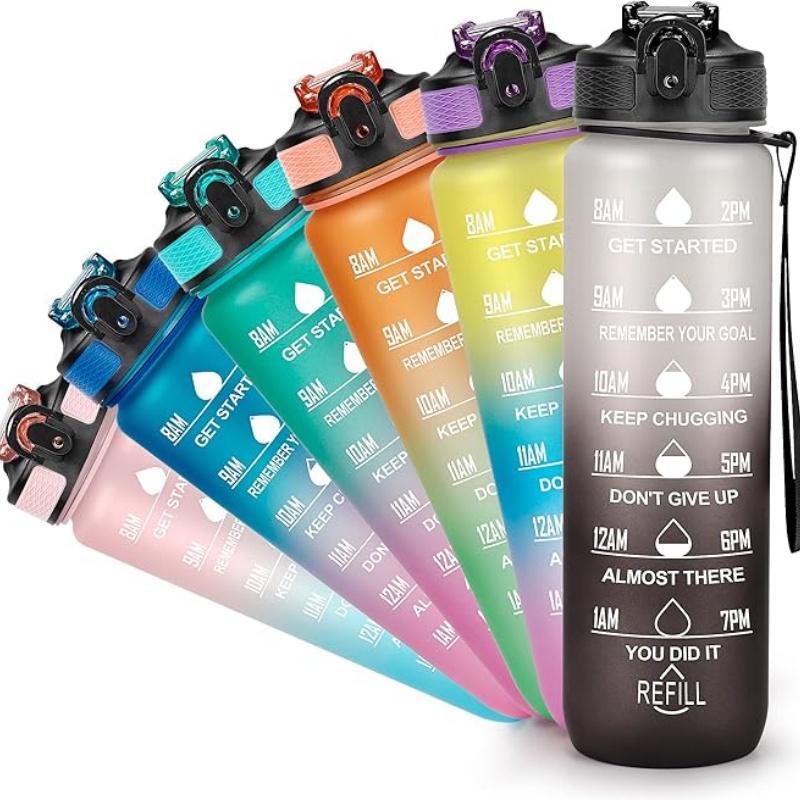 THERMOCLOUD Motivational Water Bottle with Time Marker