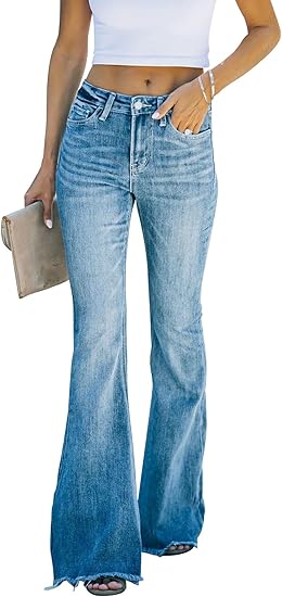AERLEN Women's Flare Bell Bottom Jeans