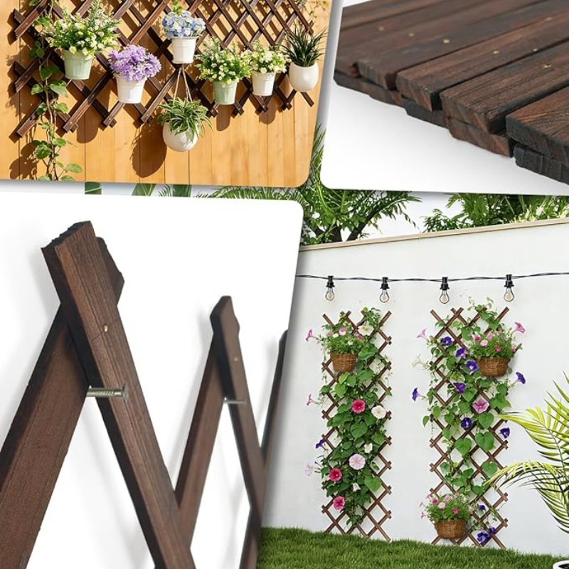 GREENFOLD Expandable Wooden Latice Fence Panel