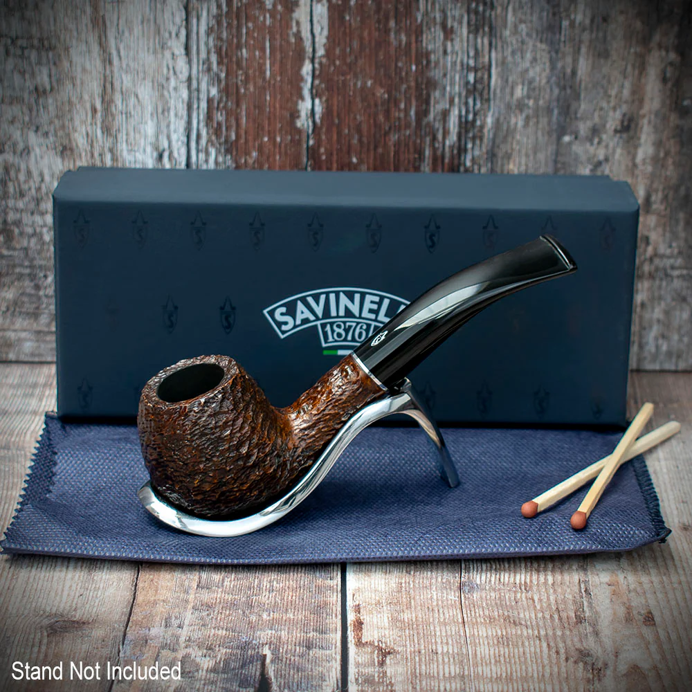 Savinelli Tre Rusticated Briar Pipe - 626