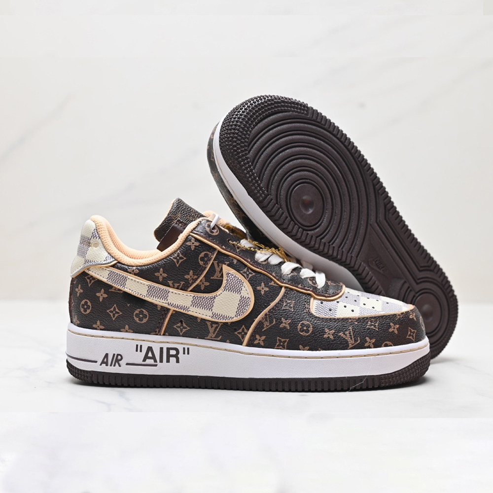 NK Air Force 1 x Lois Vuton Monograme Dark Brown NNL24112002