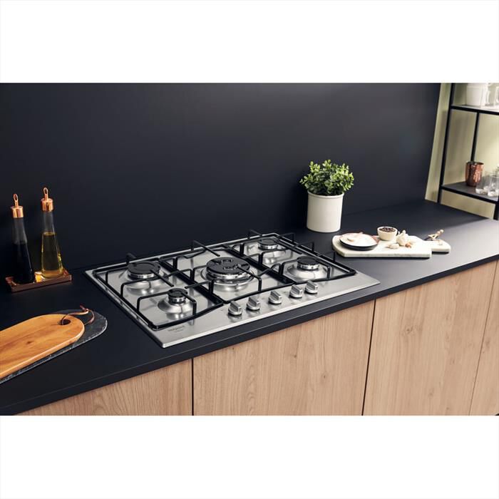 HOTPOINT ARISTON - Piano cottura a gas PCN 752 T/IX/HAR 75cm-Inox