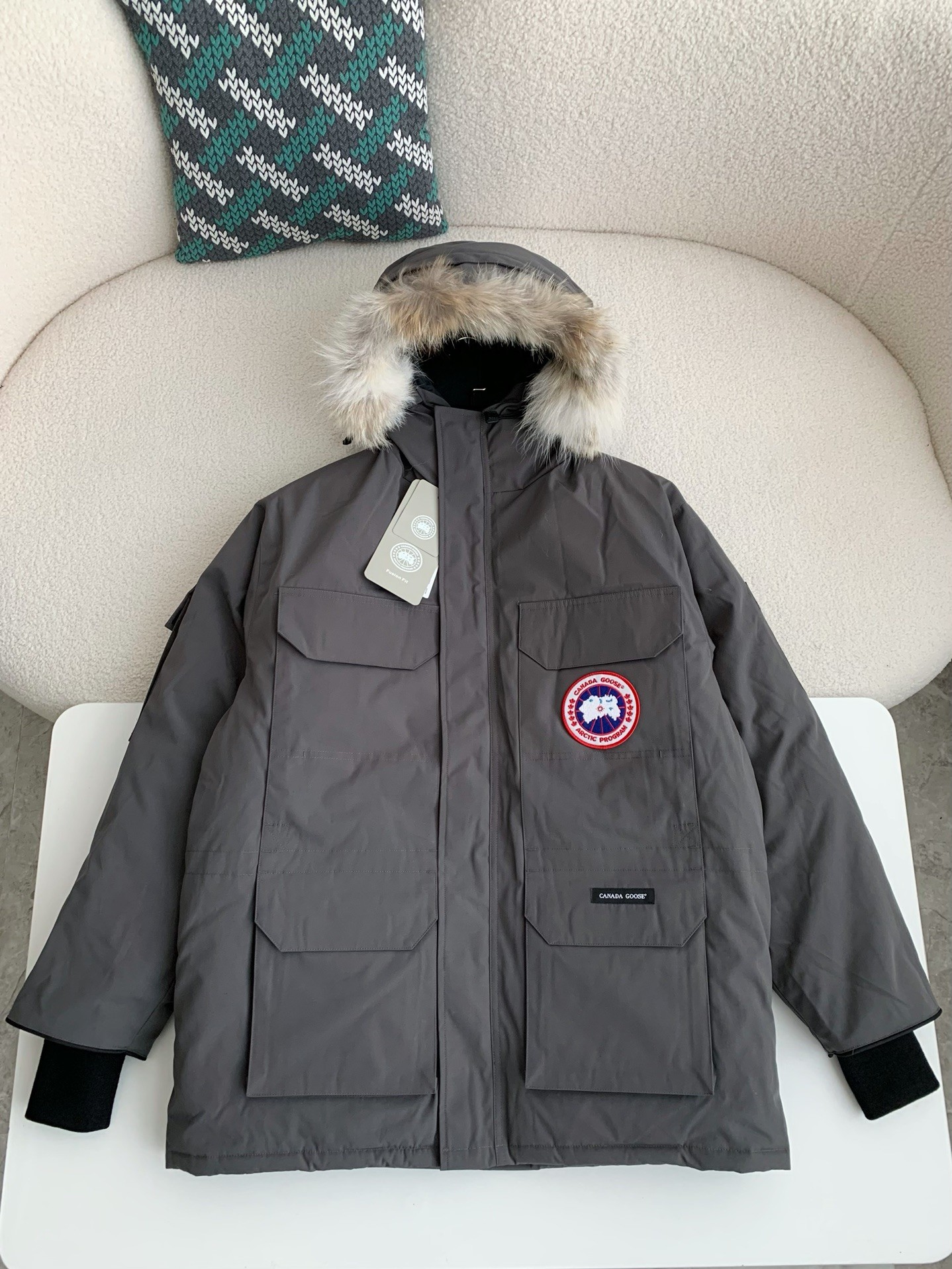 Canada G Classic expedition pure color winter hardhat Parker coat down jacket
