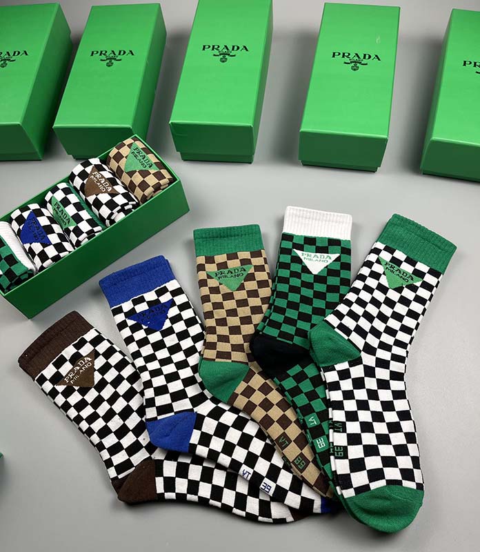 Set of 5 Pairs of Cotton Breathable Crew Socks WZ-924000261